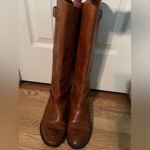 Halogen genuine leather riding boots
